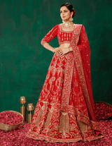 Rust Lehenga Choli Set