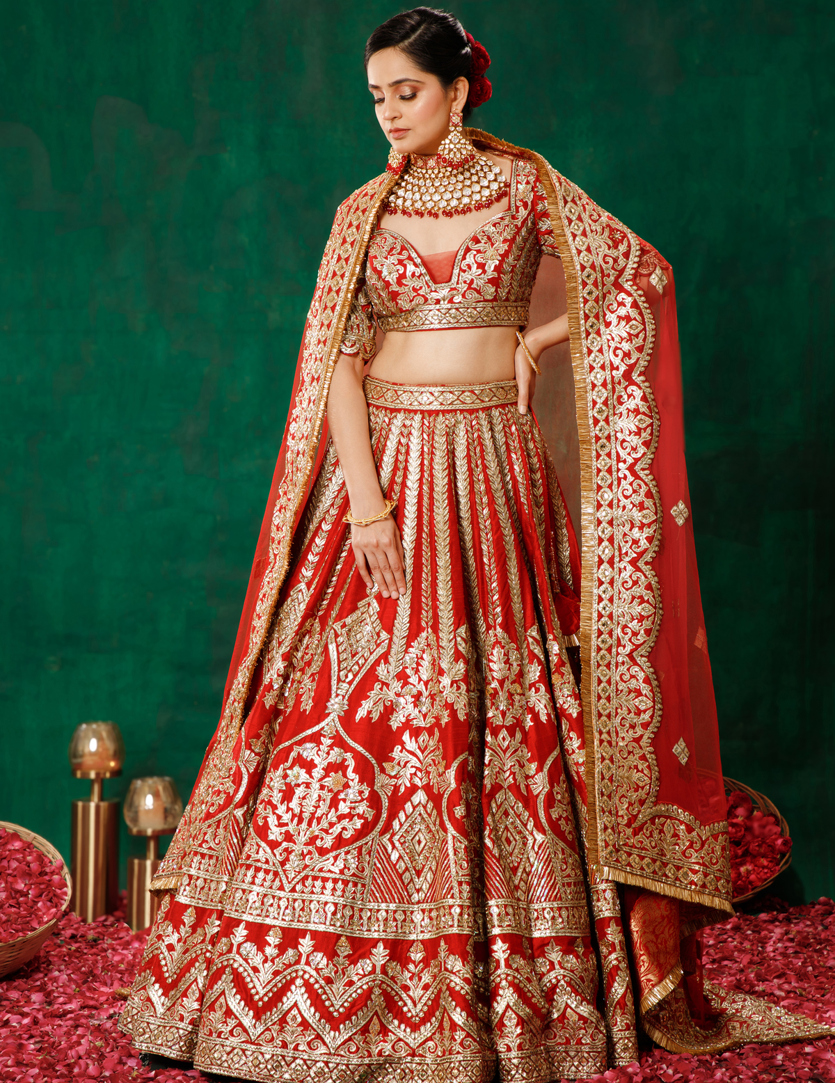 Red Lehenga Choli Set