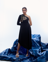 Assymetric One-Sleeved Dress