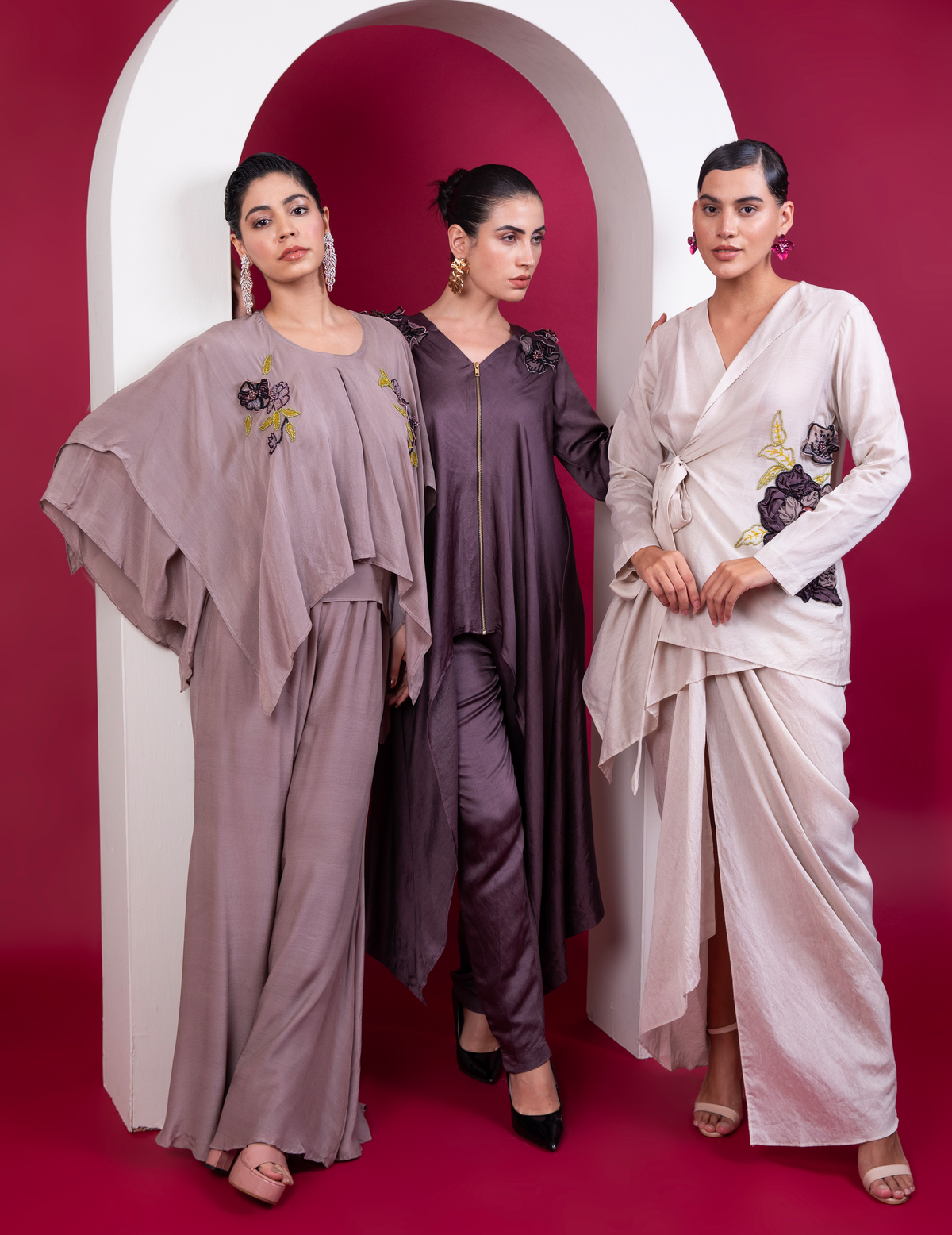 Inverted Pleat Kaftan & Pallazo Set