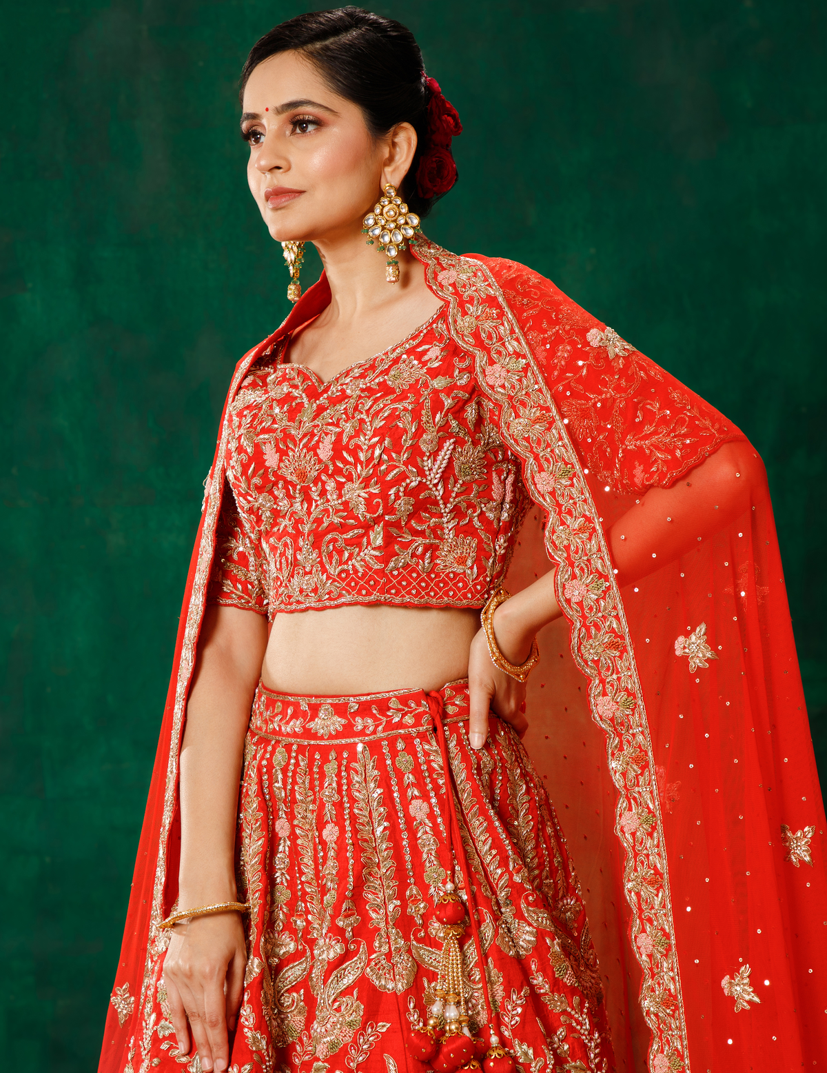 Red Lehenga Choli Set