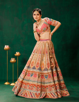 Beige Lehenga Choli Set