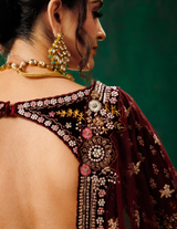 Coral Red Lehenga Choli Set
