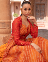 Lehriya Anarkali Koti Jacket