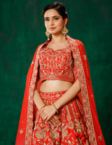 Red Lehenga Choli Set