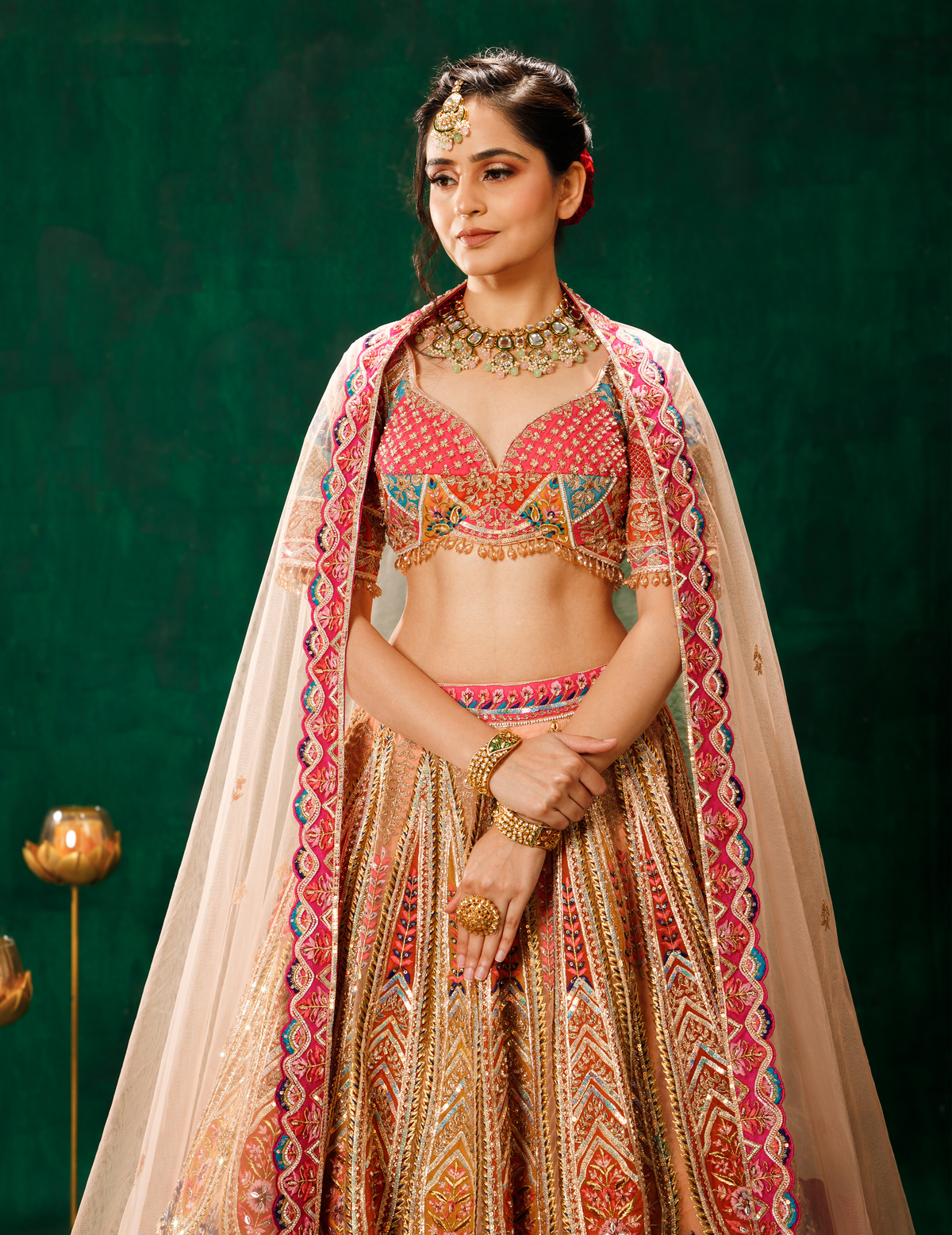 Beige Lehenga Choli Set
