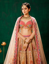 Beige Lehenga Choli Set