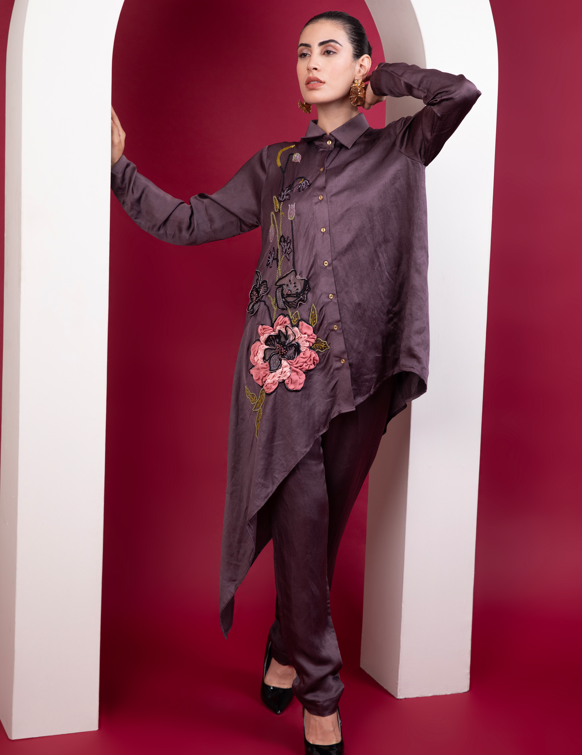Glided Soiree Cocktail Shirt Co-Ord Set