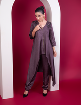 Plum Asymmetric Zipper Co-Ord Set
