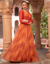 Lehriya Anarkali Koti Jacket