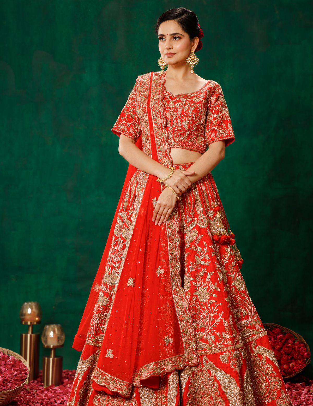 Red Lehenga Choli Set