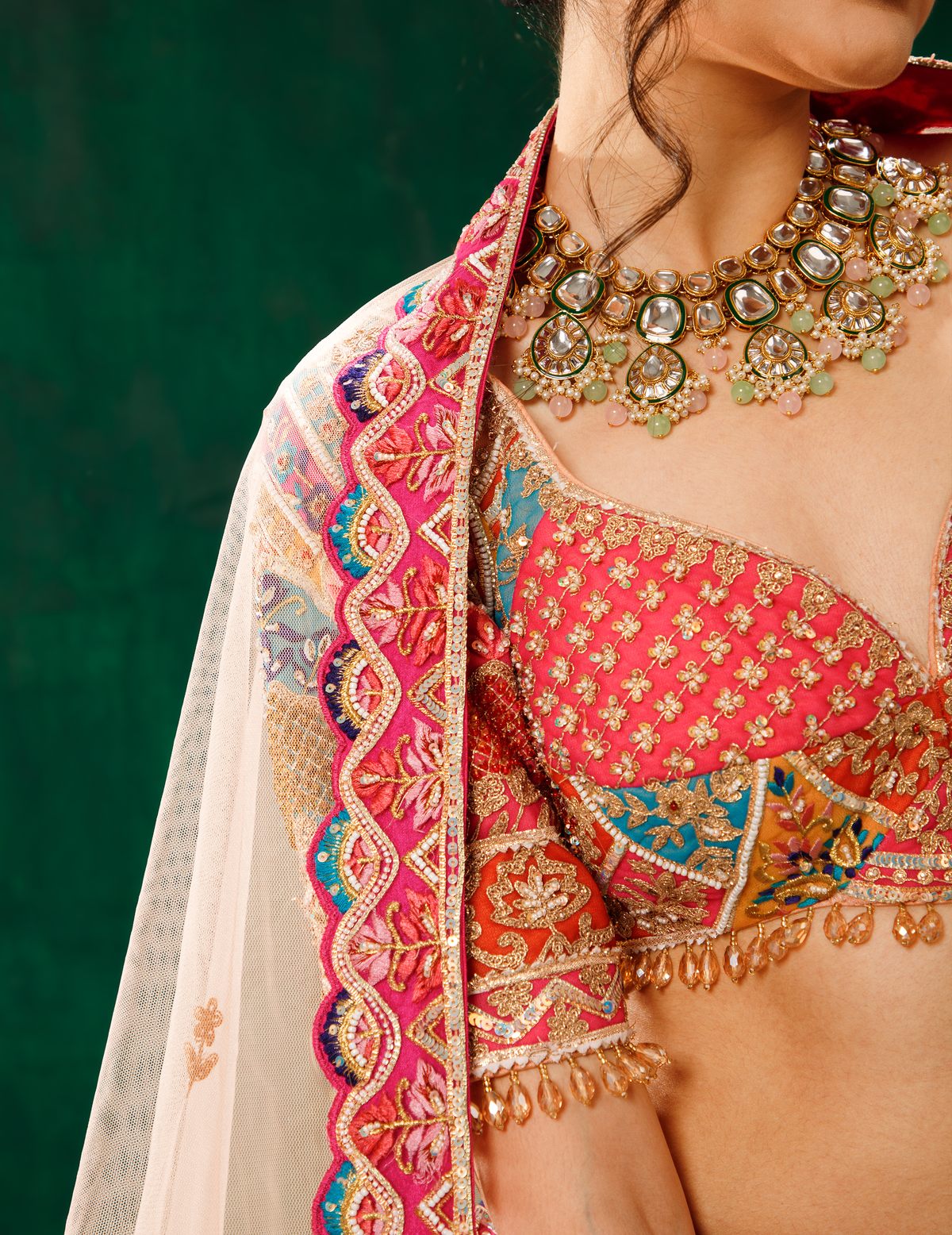 Beige Lehenga Choli Set