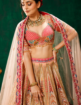 Beige Lehenga Choli Set