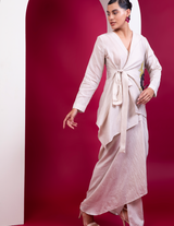 Boho Style Wrap Top Draped Skrit