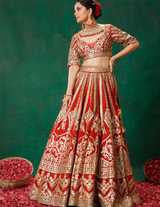 Red Lehenga Choli Set