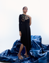 Assymetric One-Sleeved Dress