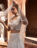 Pearl Scaloop Lehenga