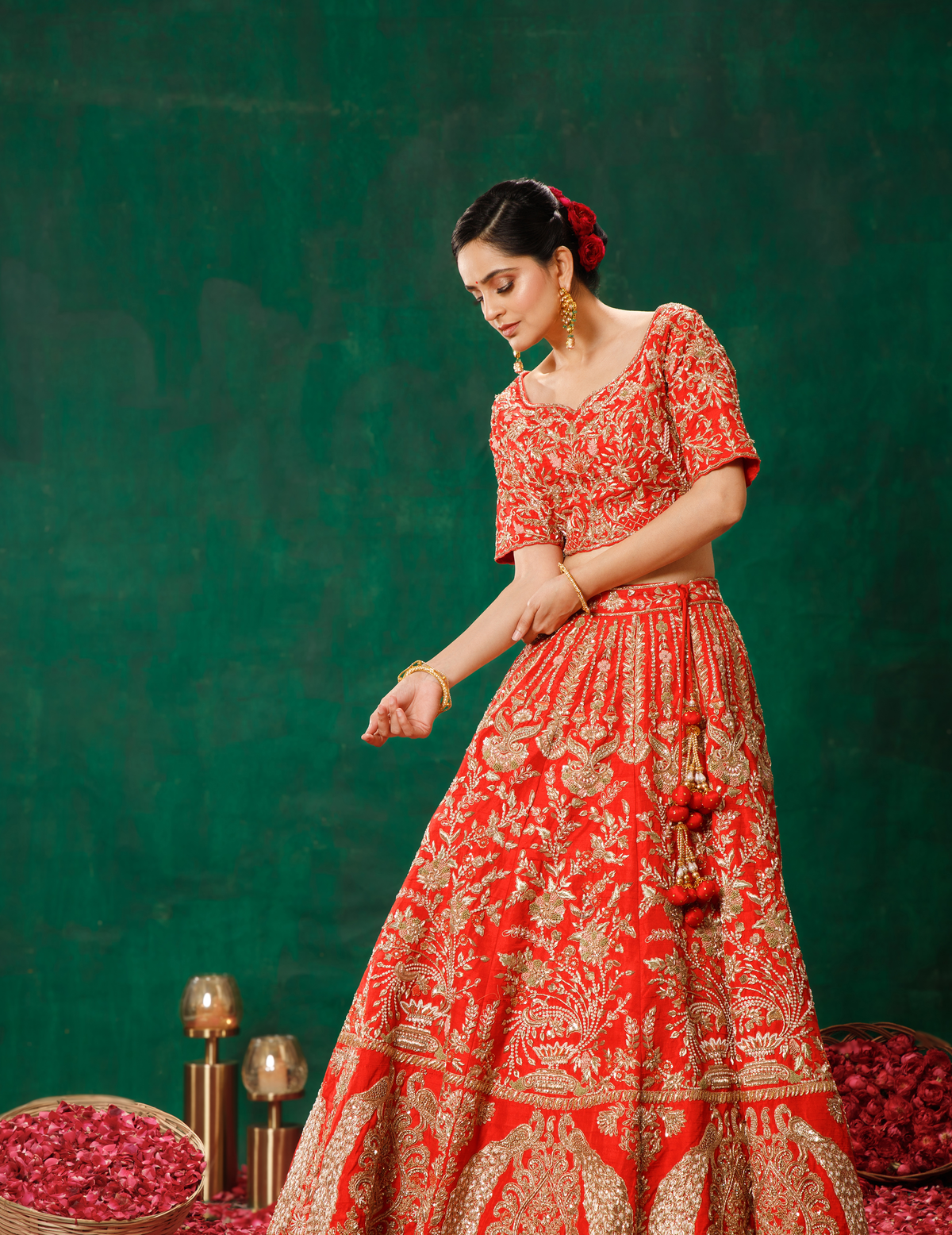 Red Lehenga Choli Set