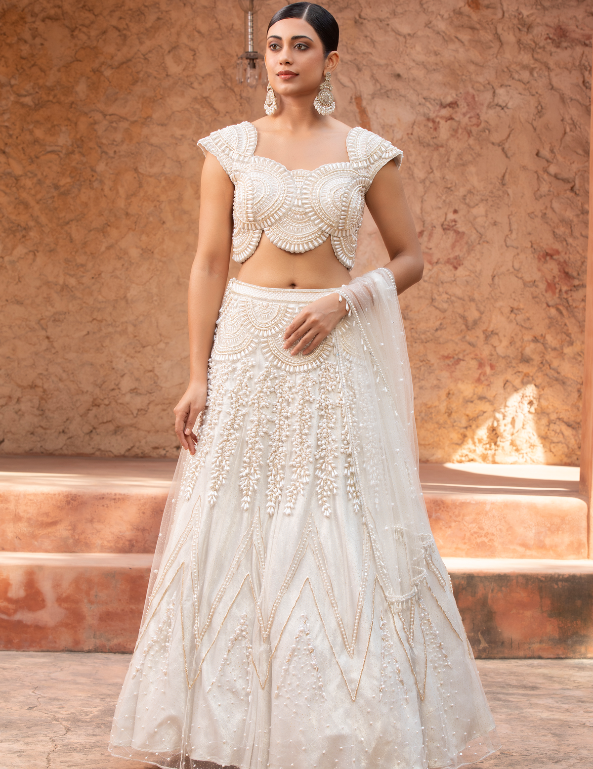 Pearl Scaloop Lehenga