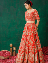 Red Lehenga Choli Set