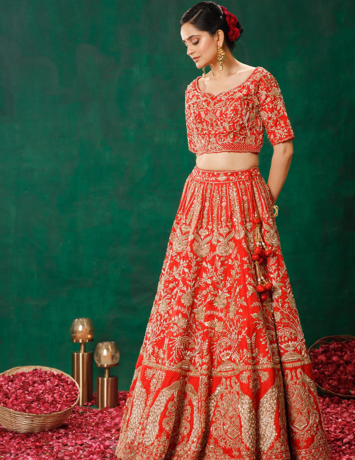 Red Lehenga Choli Set