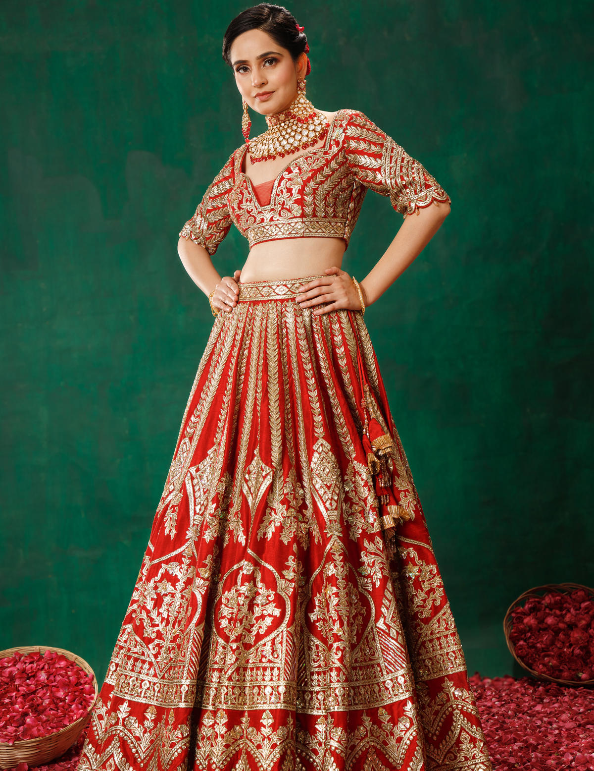 Red Lehenga Choli Set