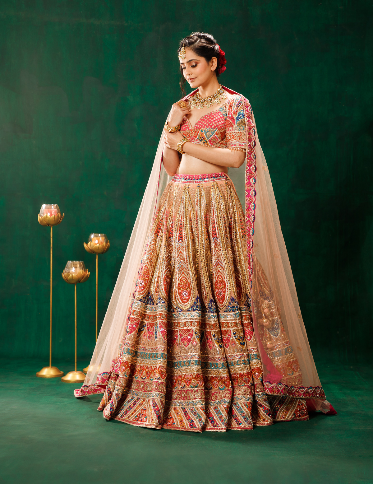 Beige Lehenga Choli Set