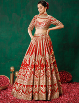 Red Lehenga Choli Set