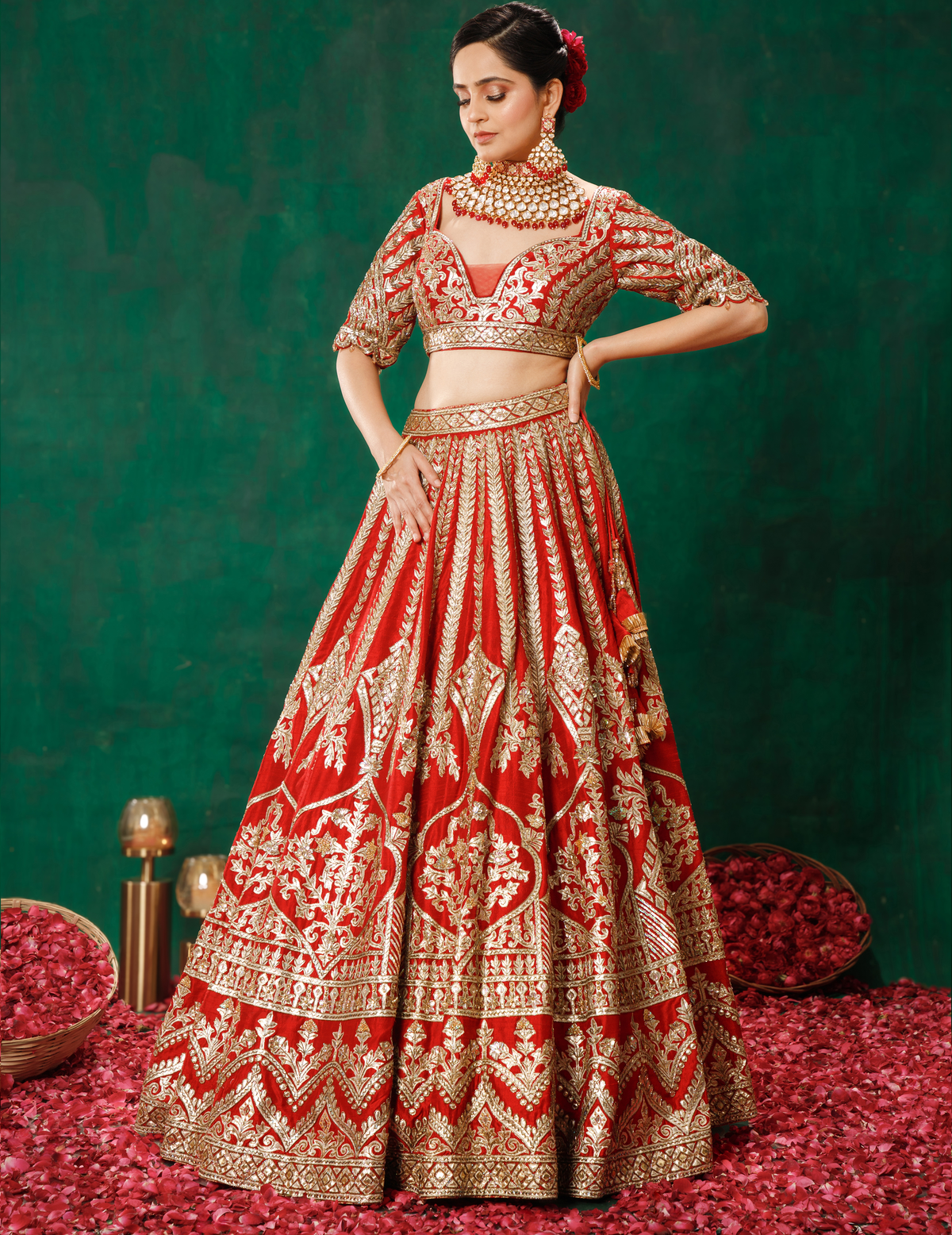 Red Lehenga Choli Set