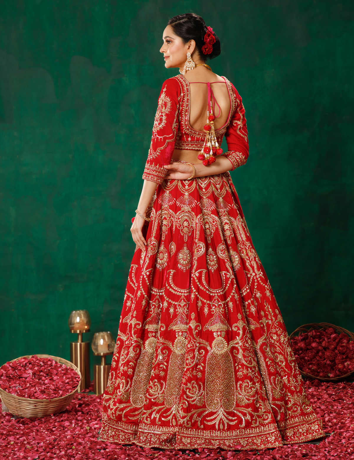 Rust Lehenga Choli Set