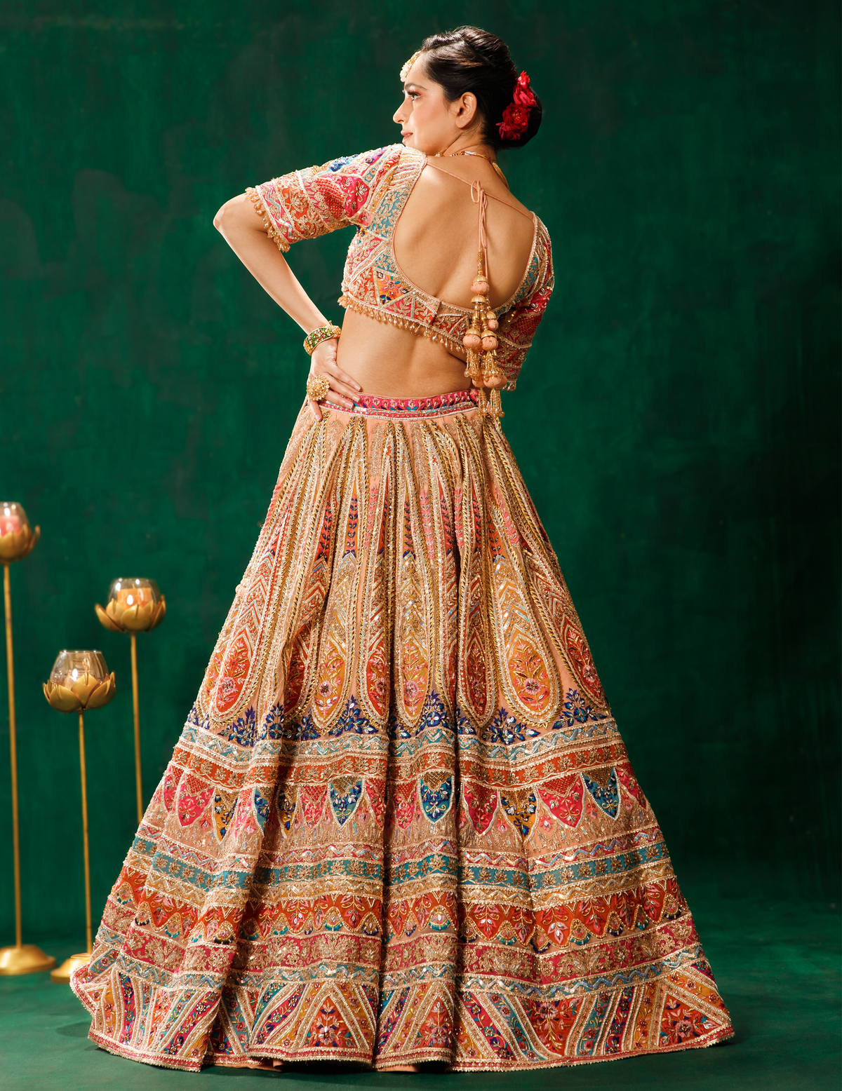 Beige Lehenga Choli Set