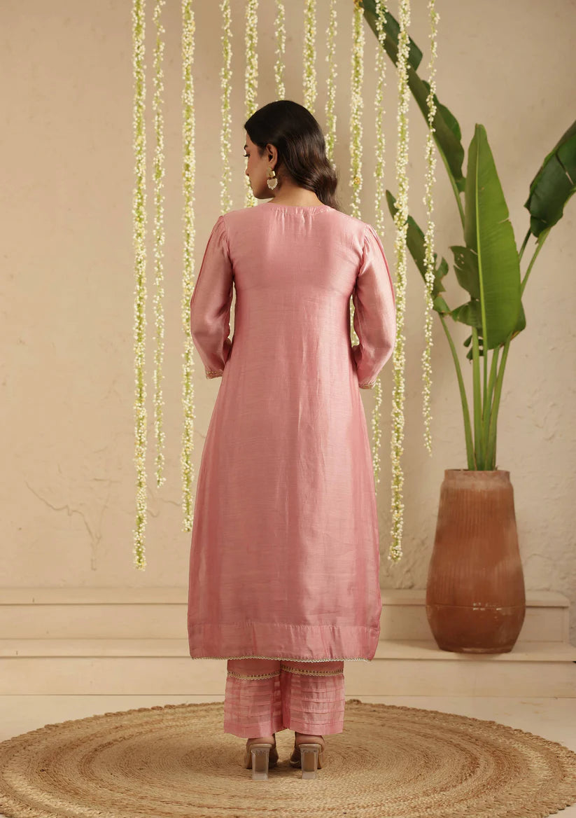 Dusty Pink 2-Piece Suit Set
