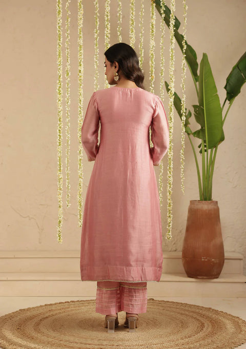Dusty Pink 2-Piece Suit Set