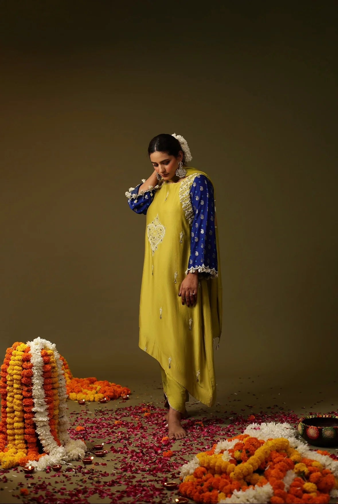 Mustard Yellow Sakhi Suit Set