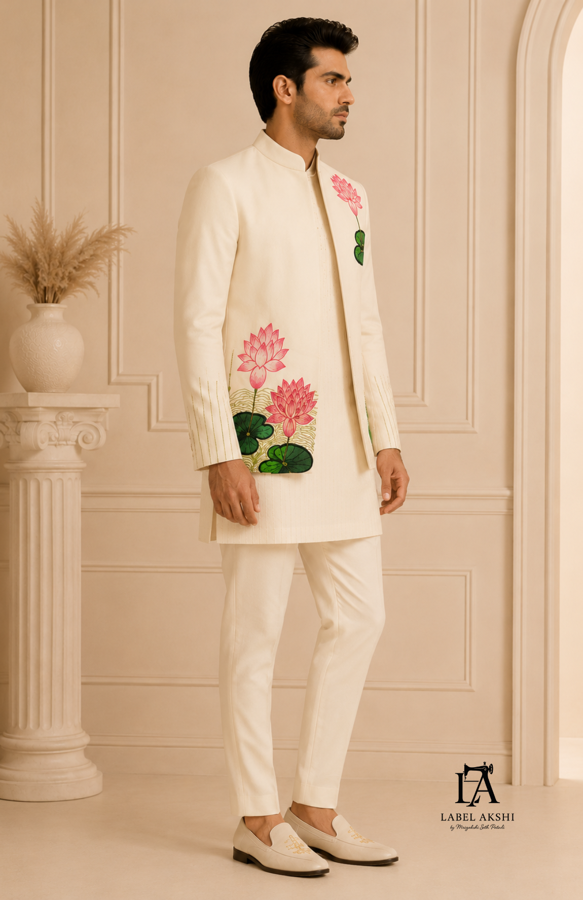 Lotus Handpaint Open Jacket Set