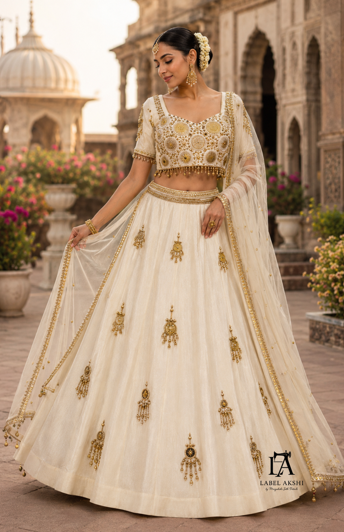 Ivory Jwellery Lehenga Set