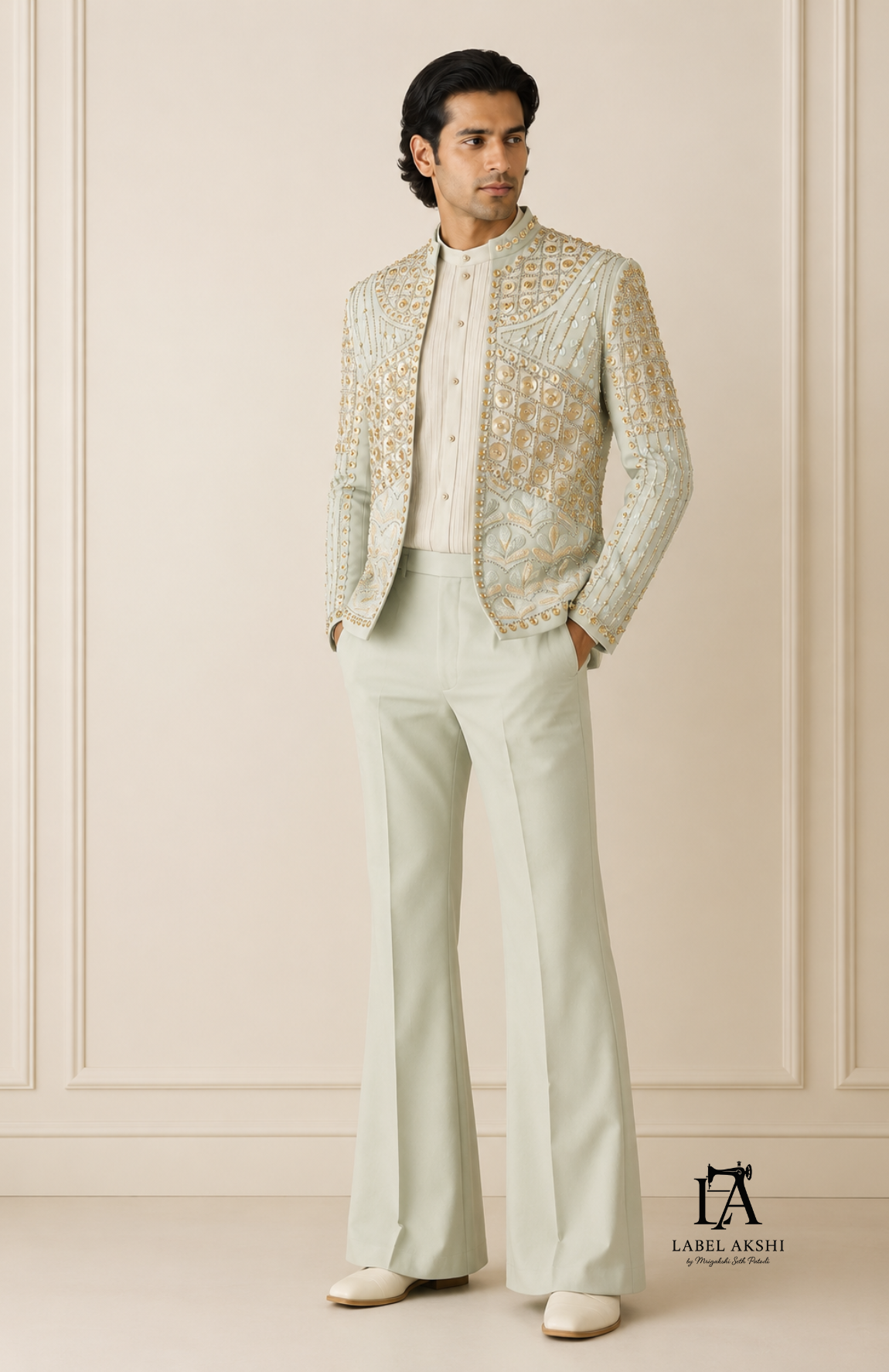 Mint Green Multi-work Jacket Set