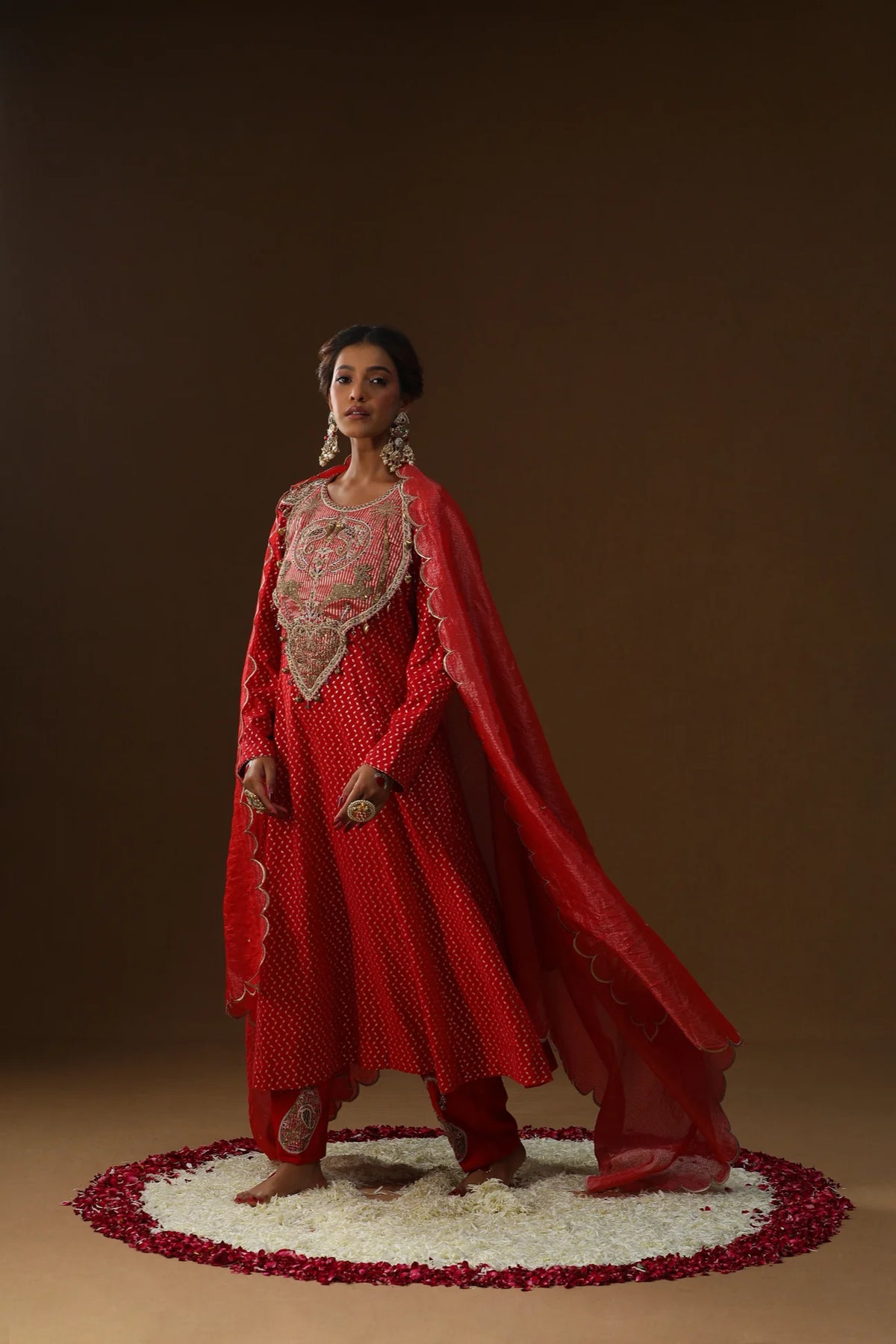 Red Kastoori Sakhi Prem Suit Set