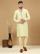 Sage Green Lachi Detail Kurta Set