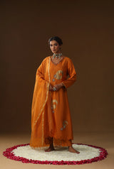 Golden Stroke Orange Suit Set