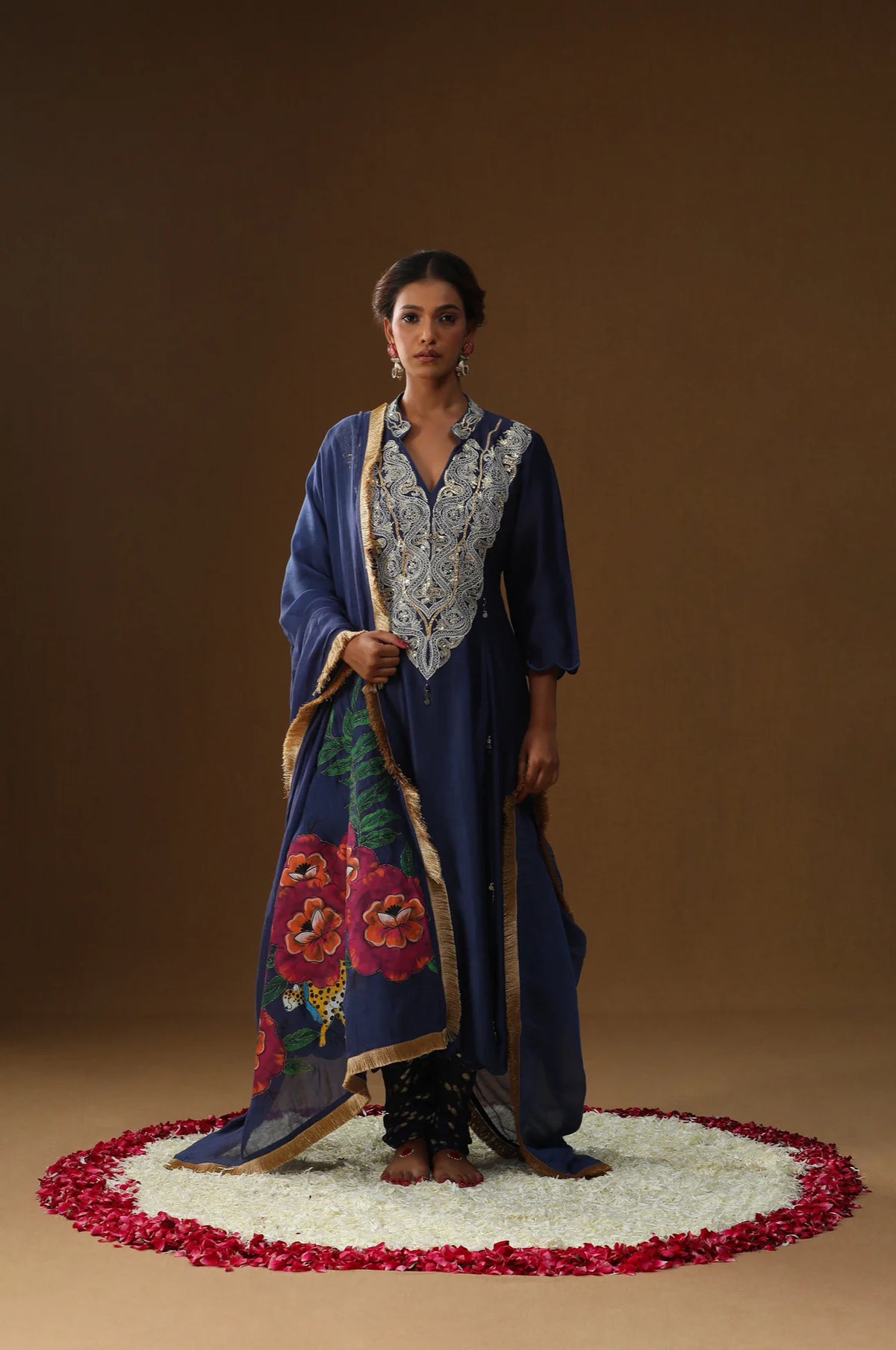 Royal Blue Shringar Ras Suit Set