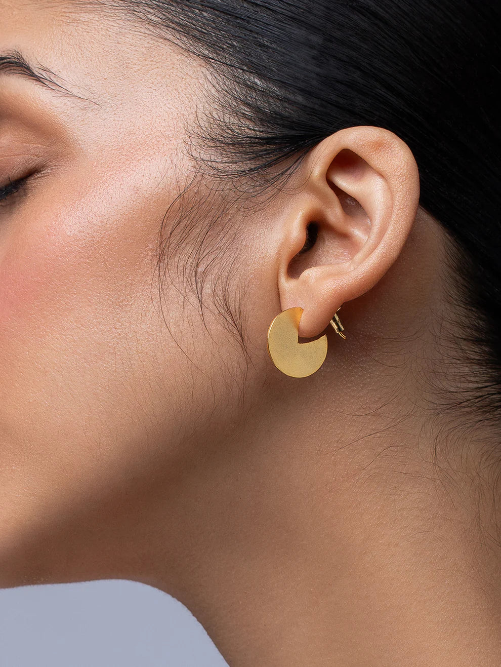 Golden Crescent Earrings