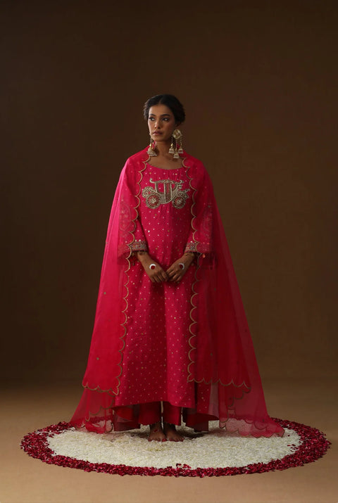 Gulabi Sindoor Saaj Suit Set