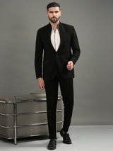 High Neck Black Tuxedo Set