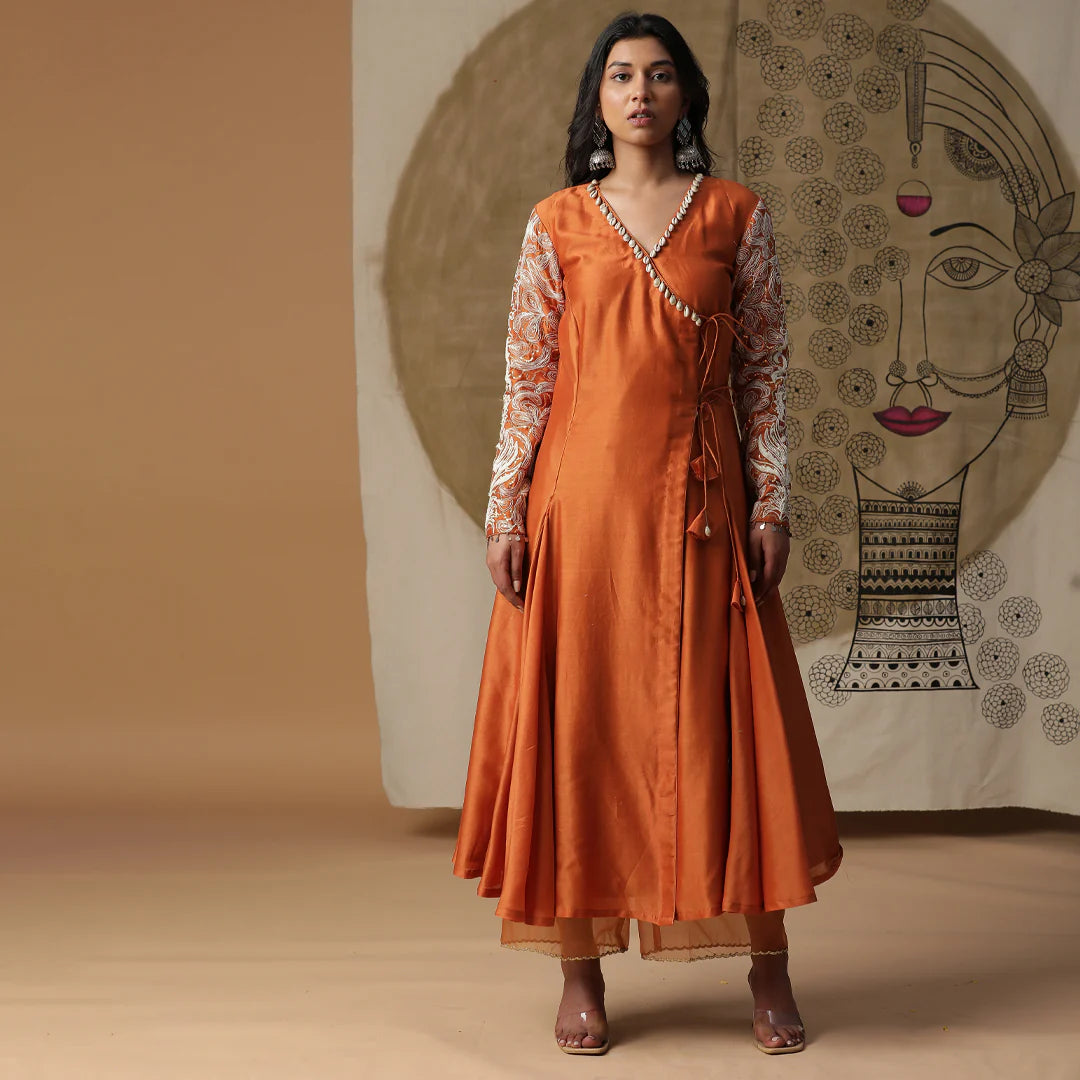 Burnt Orange Angrakha Set