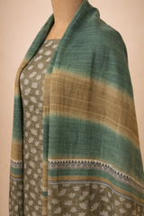 Pure Matka Silk Suit With All Over Block Print work