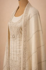 Pure Shimmer Silk Suit With Gold Zari And Sequin Handwork