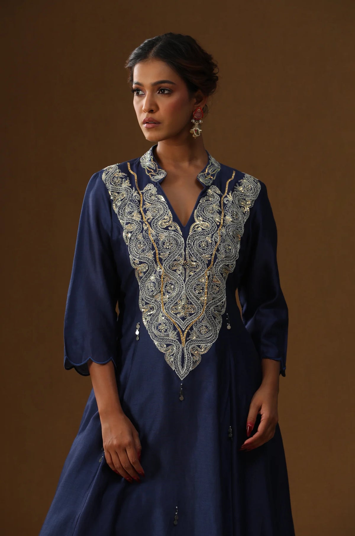 Royal Blue Shringar Ras Suit Set