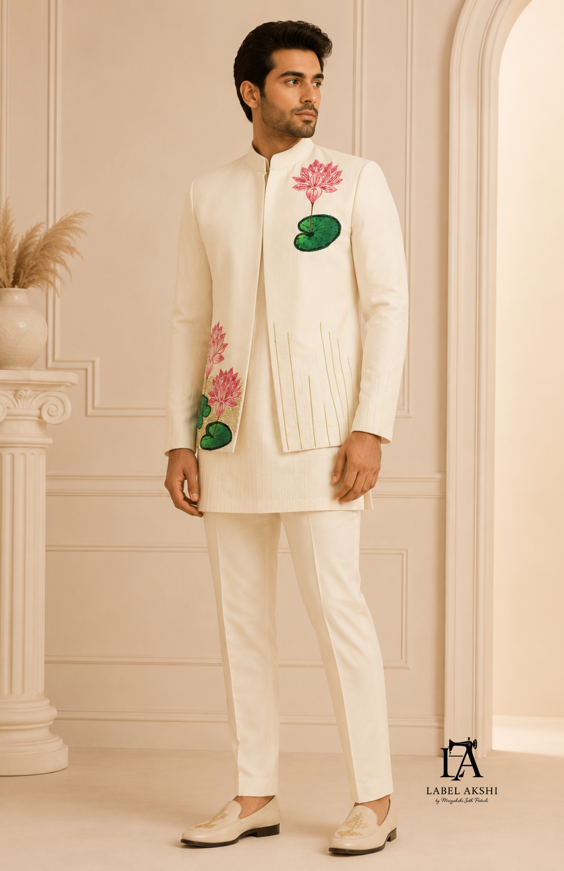 Lotus Handpaint Open Jacket Set