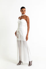 Strapless Sweetheart Shirt Dress